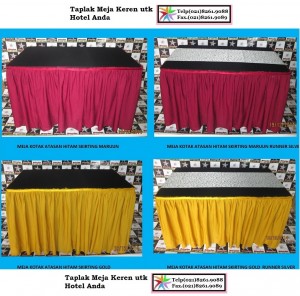 Menyewakan Meja Kotak dengan Taplak meja keren Menyewakan Meja Kotak dengan Taplak meja keren