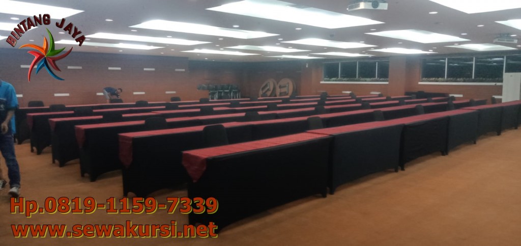 Sewa Meja Ibm Cover Hitam Set Futura