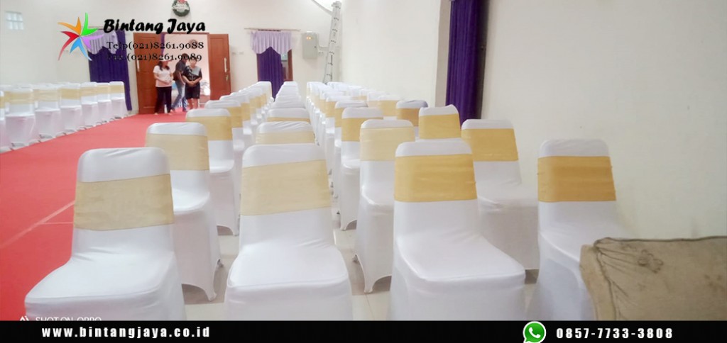 Sewa Kursi Futura Cover ketat dengan Pita Cantik Bekasi