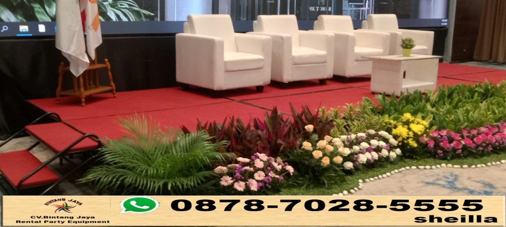 Pusat sewa sofa kotak single putih mewah harga murah Jakarta