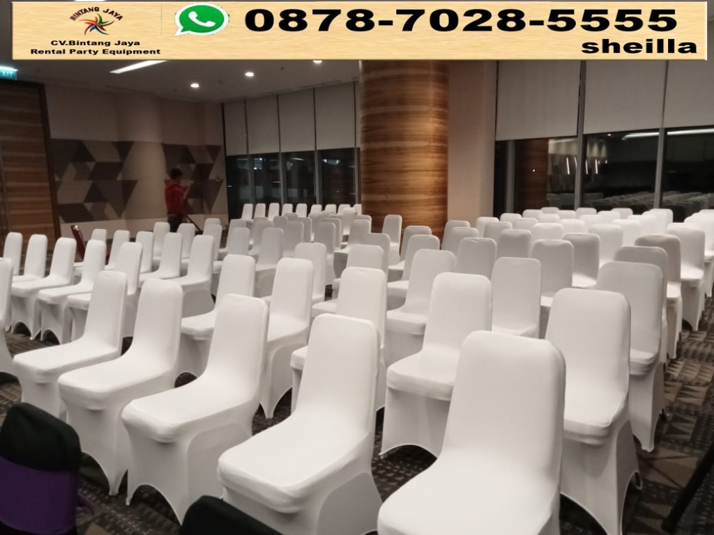 Rental kursi futura cover streeth putih harga murah Jakarta