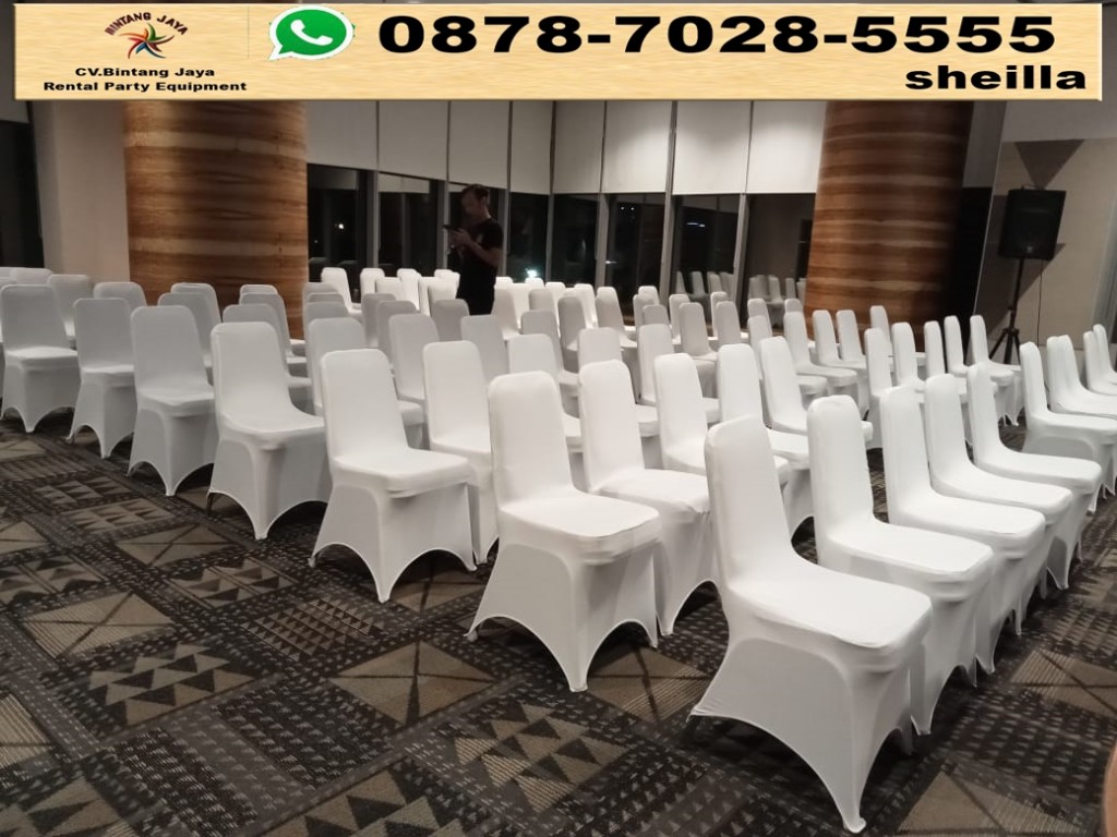 Rental kursi futura cover streeth putih harga murah Jakarta