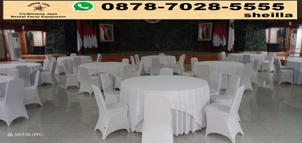 Rental meja bundar untuk event rapat kerja Jakarta