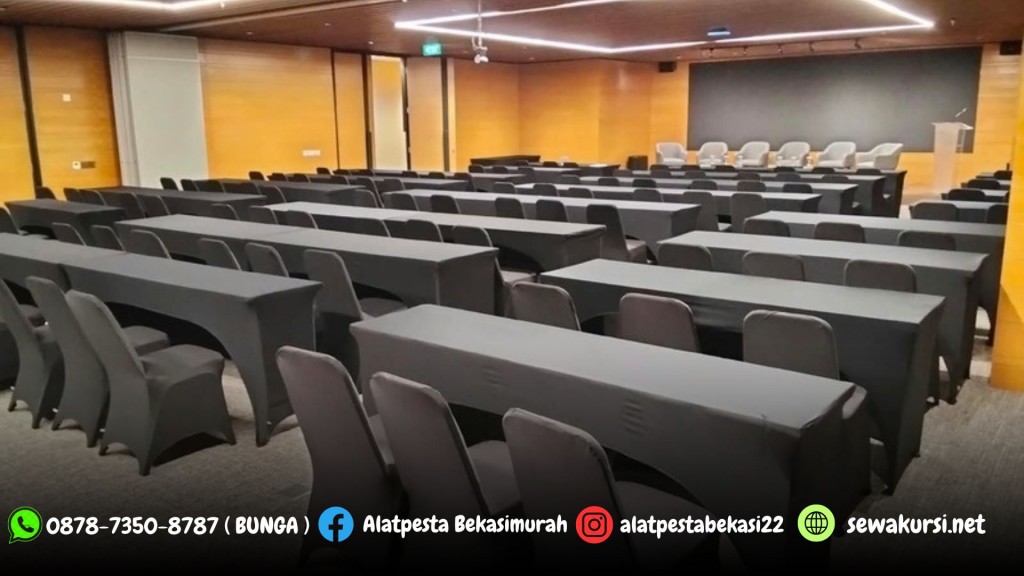 Sewa Meja Ibm Kursi Full Cover Hitam Jakarta 878-7350-8787 (BUNGA)