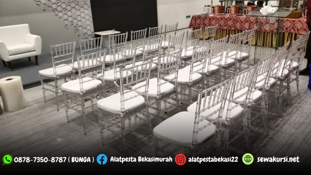Sewa Kursi Tiffany Acrylic Kaca Kirim Jakarta Pusat