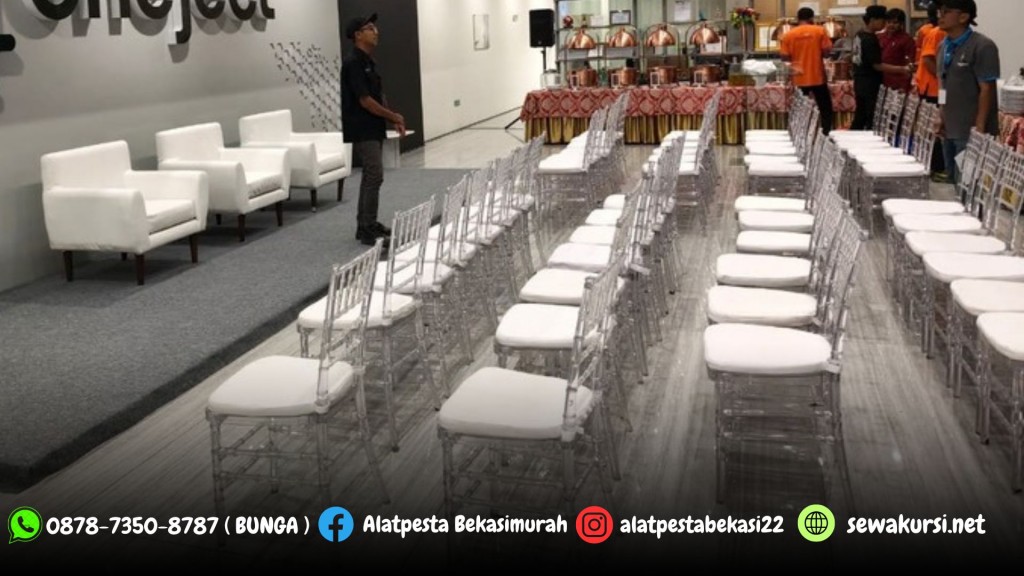 Sewa Kursi Tiffany Acrylic Kaca Kirim Jakarta Pusat
